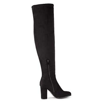 DREAM PAIRS Women's Shoo Black Over The Knee High Heel Boots Size 8.5 B(M) US