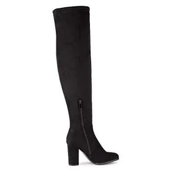 DREAM PAIRS Women's Shoo Black Over The Knee High Heel Boots Size 8.5 B(M) US