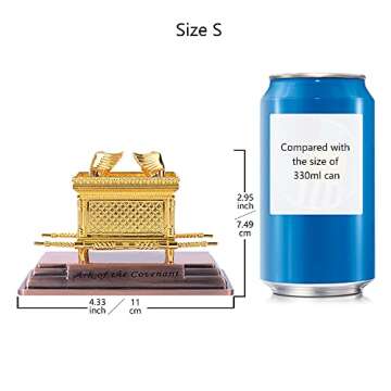BRTAGG The Ark of The Covenant Replica Statue Gold Plated (Small)