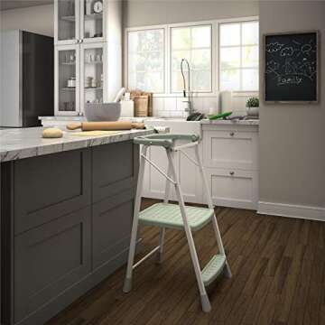 COSCO 2-Step Kitchen Stepper™ Adult Folding Step Stool, Kids Folding (Steel/Resin)