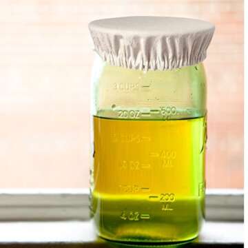 Hell Blues 4 - Pack Linen Bowl/Jar Cover Breathable Fabric Machine Washable Cloth Mason Organic Jar Lids ~ Small to Medium bowl covers (2M, 2S)