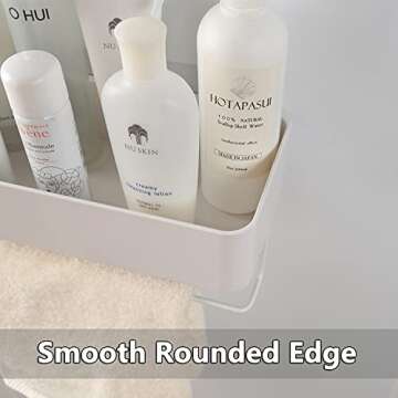 MORNITE Adhesive Bathroom Wall Caddy Organizer - No Drilling