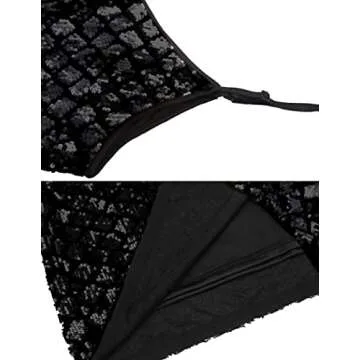 IN'VOLAND Sequin Dress Plus Size V Neck Sparkly Cocktail Dresses for Women Sexy Mini Glitter Prom Evening Party Dress Black