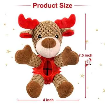 Malier Christmas Squeaky Dog Toys for All Breeds