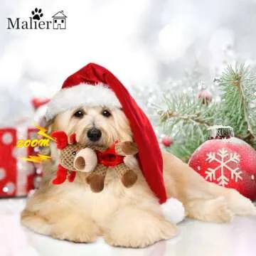 Malier Christmas Squeaky Dog Toys for All Breeds