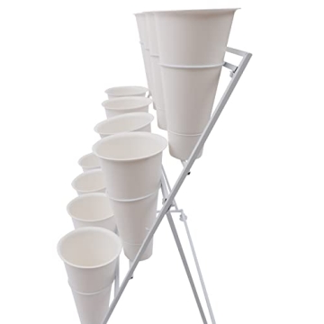 3 Tier Flower Cart Display Stand with Wheels for Plants