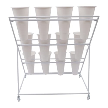 3 Tier Flower Cart Display Stand with Wheels for Plants