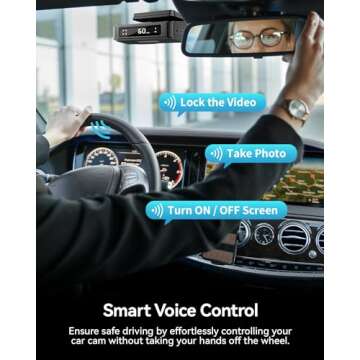 4K Dash Cam Front Rear Built-in GPS 5GHz WiFi, Voice Control, Free 64GB SD Card, Dual Dash Camera for Cars with STARVIS Sensor, Super Night Vision, 24Hrs Parking Mode, 160° Wide Angle, Type C