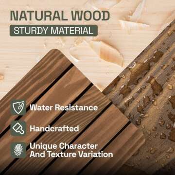 BAOBAB WORKSHOP Wood Floating Shelves 16 inch - Bathroom Shelves for Room Wall Mount - Wide Wooden Wall Shelves for Bedroom Kitchen Living Room - Walnut - 16D x 6.7W Inch, Set of 2