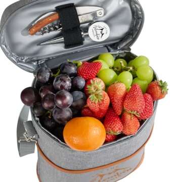 AW BRIDAL Wine Gifts for Wine Lovers Birthday Gifts for Women Camping Gifts Personalized Gifts for Couples, Friends, Sisters - Wine Tote Bag Wine Gifts Bag Wine Gift Basket with Tumblers