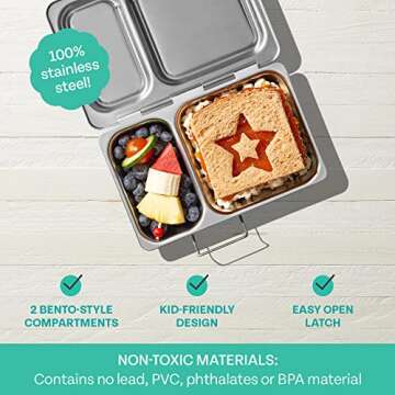 PlanetBox Shuttle Stainless Steel Lunchbox for All Ages
