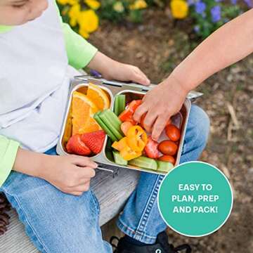 PlanetBox Shuttle Stainless Steel Lunchbox for All Ages