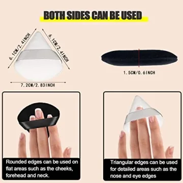 6 Soft Velour Powder Puffs for Flawless Makeup Application