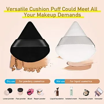 6 Soft Velour Powder Puffs for Flawless Makeup Application