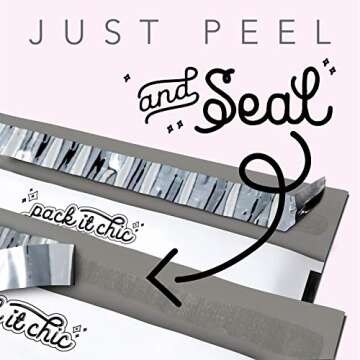 Pack It Chic - 10X13 (100 Pack) Tropical Leaves Poly Mailer Envelope Plastic Custom Mailing & Shipping Bags - Self Seal