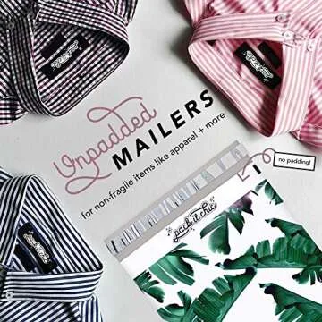 Pack It Chic Tropical Leaves Mailers for Stylish Shipping
