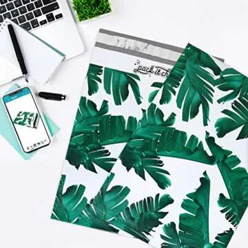 Pack It Chic Tropical Leaves Mailers for Stylish Shipping