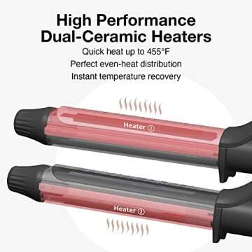 Olivia Garden Titanium + Ion 1" High Performance Professional Curling Iron Dual Voltage with Heat Resistant Heat Mat/Pouch and 1 Limited Edition Detangling Brush