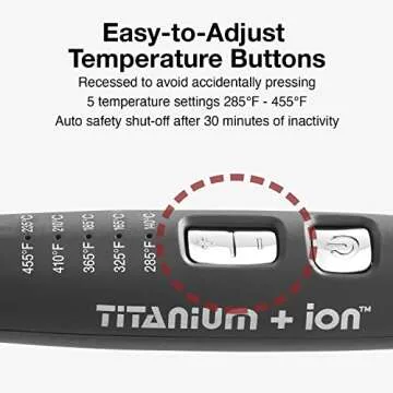 Olivia Garden Titanium + Ion 1" High Performance Professional Curling Iron Dual Voltage with Heat Resistant Heat Mat/Pouch and 1 Limited Edition Detangling Brush