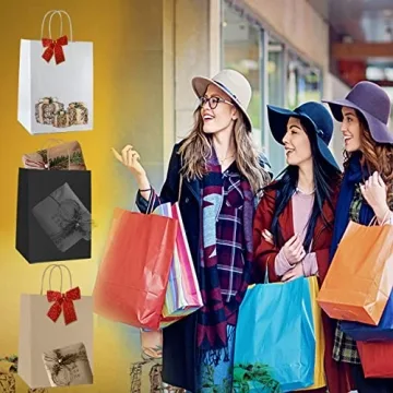 Qutuus White Gift Bags 25 Pcs Eco-Friendly and Customizable