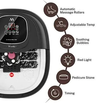 Misiki Foot Bath Massager with Heat & 6 Massage Rollers