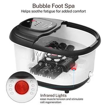 Misiki Foot Bath Massager with Heat & 6 Massage Rollers