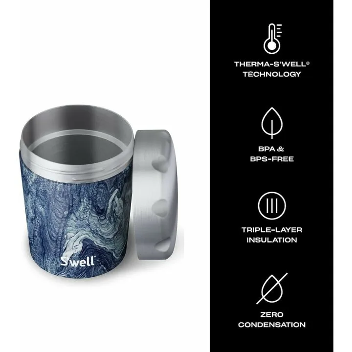 S'well Ice Cream Pint Cooler 16oz Azurite Marble