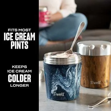 S'well Ice Cream Pint Cooler 16oz Azurite Marble