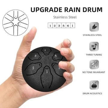 3" Steel Tongue Rain Drum - Perfect Garden Chime