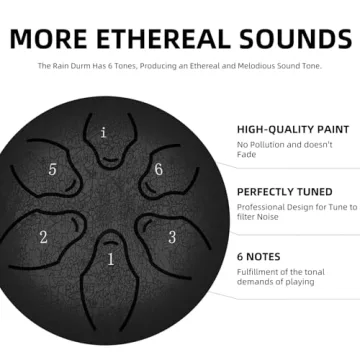 3" Steel Tongue Rain Drum - Perfect Garden Chime