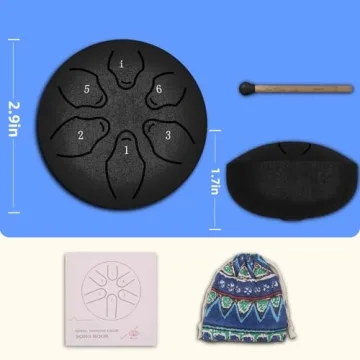 3" Steel Tongue Rain Drum - Perfect Garden Chime