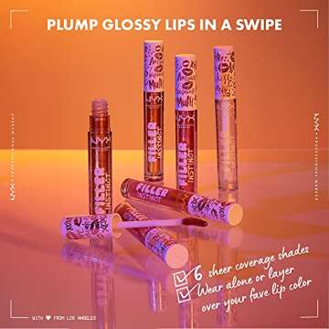 NYX PROFESSIONAL MAKEUP Filler Instinct Plumping Lip Polish, Lip Plumper Gloss - Let's Glaze (Clear)