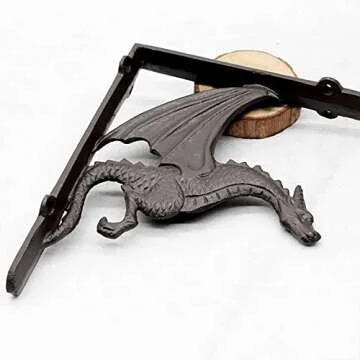CatchDragon Heavy Duty Cast Iron Dragon Shelf Brackets