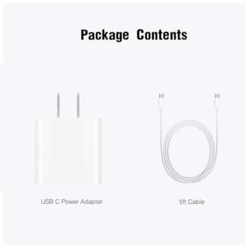 Airpods Pro 2nd Gen Charger, 20W USB C New Airpods 4 Charging Cord, USB C to USB C Woven Cable for AirPods Max 2 (2024), AirPods Pro (2nd Gen) Wireless Earbuds,iPhone 15/16 Charging Cord Power Adapter