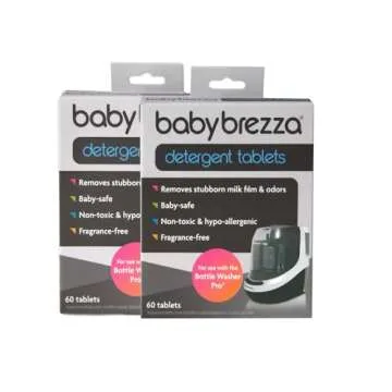 Baby Brezza Bottle Washer Pro - Baby Bottle Washer, Sterilizer + Dryer & Official Detergent Soap Tablets for Baby Brezza Bottle Washer Pro, 120 Tablets