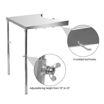 Stanbroil Stainless Steel Work Table for Weber Charcoal Grills