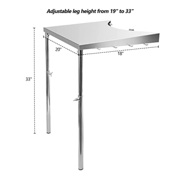 Stanbroil Stainless Steel Work Table for Weber Charcoal Grills