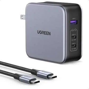 UGREEN 140W USB C GaN Charger - 3 Ports for Laptop
