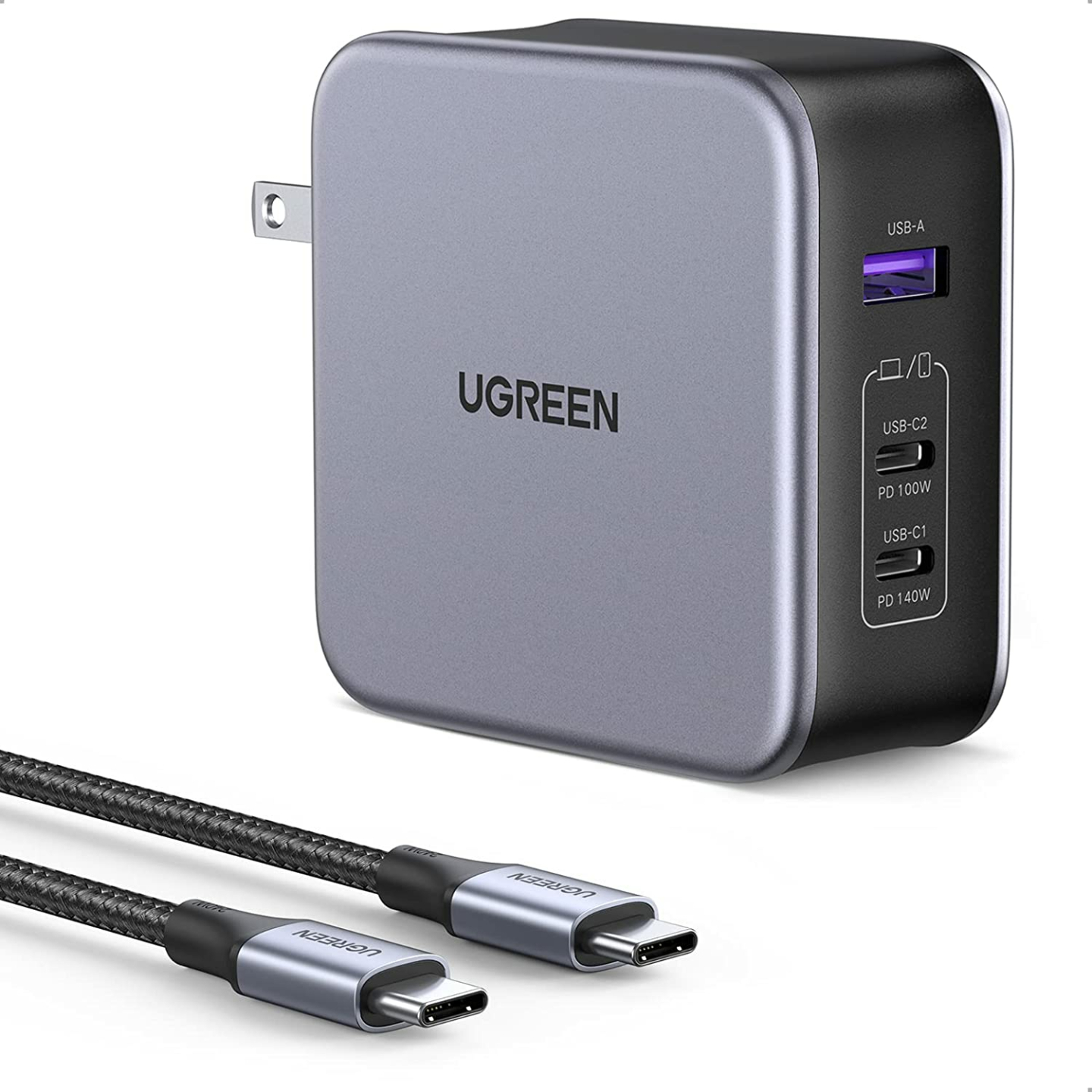 UGREEN 140W USB C GaN Charger - 3 Ports for Laptop