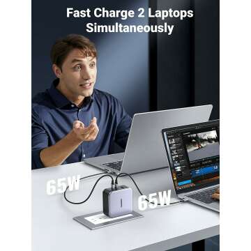UGREEN 140W USB C GaN Charger - 3 Ports for Laptop