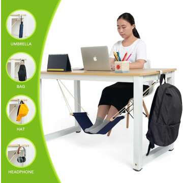 Foot Hammock Under Desk Footrest for Relaxation