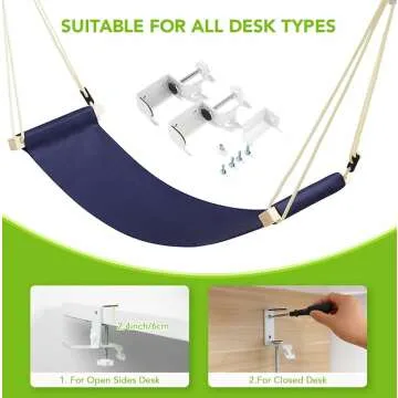 Foot Hammock Under Desk Footrest for Relaxation