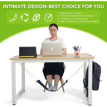 Foot Hammock Under Desk Footrest for Relaxation