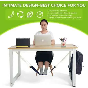 Foot Hammock Under Desk Footrest for Relaxation