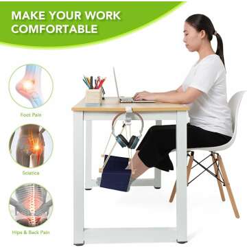 Foot Hammock Under Desk Footrest for Relaxation