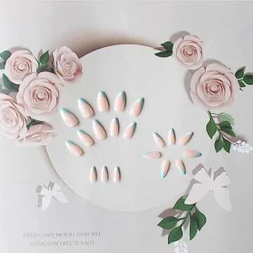 Colorful 384 Pieces Fake Nails Set for Nail Art