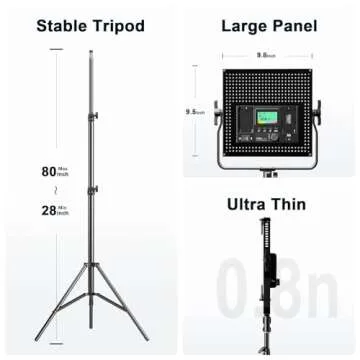 Pixel K80 Photography Lighting with APP Control, 2600K-10000K CRI 97+ RGB Led Video Light Panel, 9 Applicable Scenes Lighting for Studio/Gaming/Streaming/YouTube/Videography/Film/Video Recording