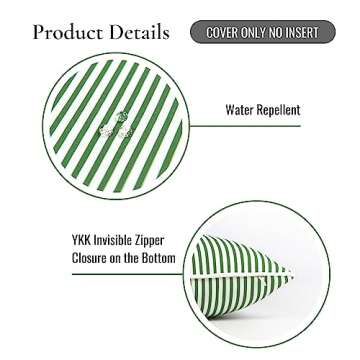 Hofdeco 20x20 Coastal Water Resistant Pillow Cover