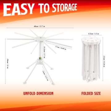 GOZIHA Kitchen Pasta Drying Rack for Easy Homemade Pasta