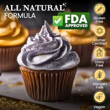 BULK-(15g) Silver Luster Dust Edible Glitter for Cocktails Silver Edible Glitter, Silver Edible Lust...